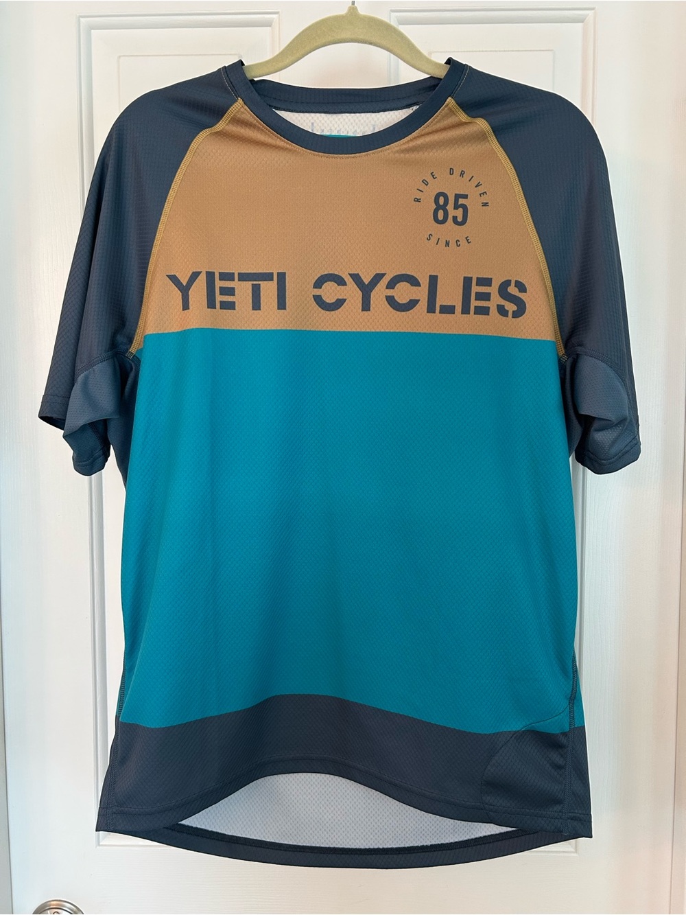Yeti Cycles Men’s Short Sleeve Jersey – Teal, Gold, Charcoal